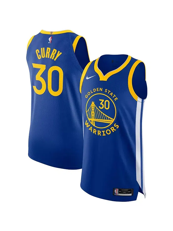 Мужская оригинальная майка Stephen Curry Royal Golden State Warriors 2020/21 — Icon Edition Nike — изображение 1 из 3
