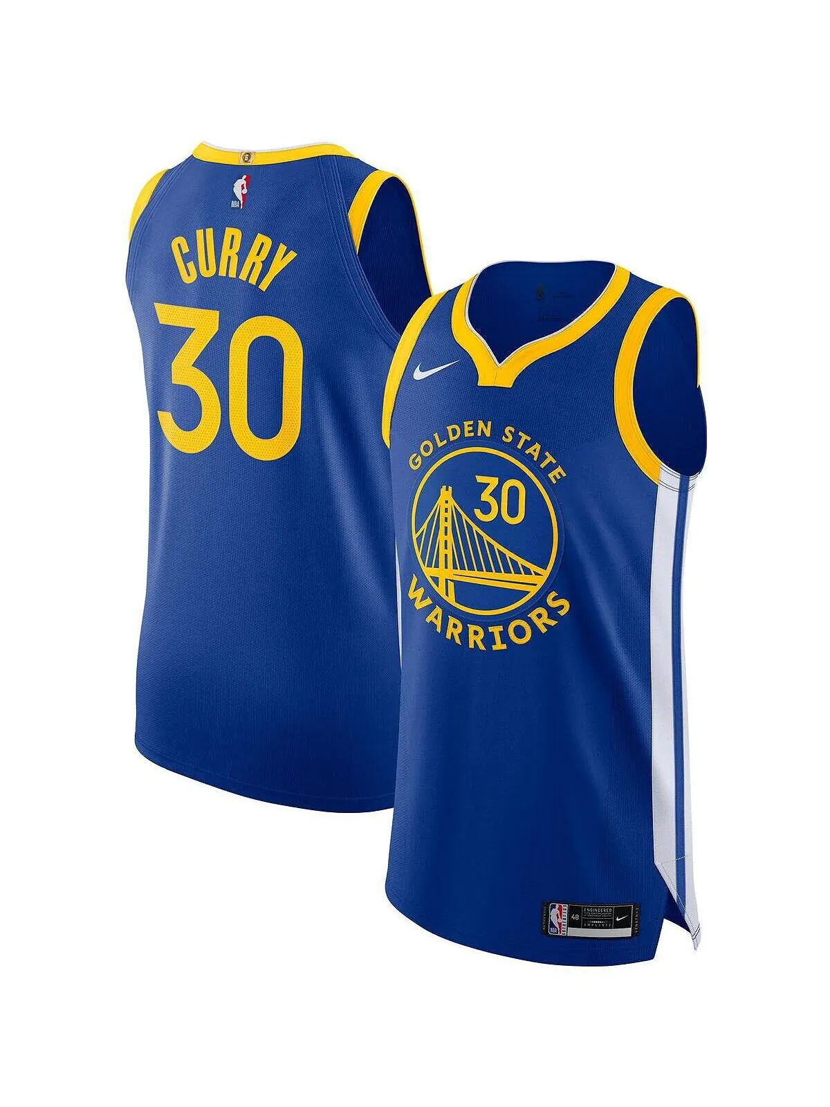 Мужская футболка stephen curry royal golden state warriors 2020/21 authentic jersey — icon edition — изображение 1 из 3
