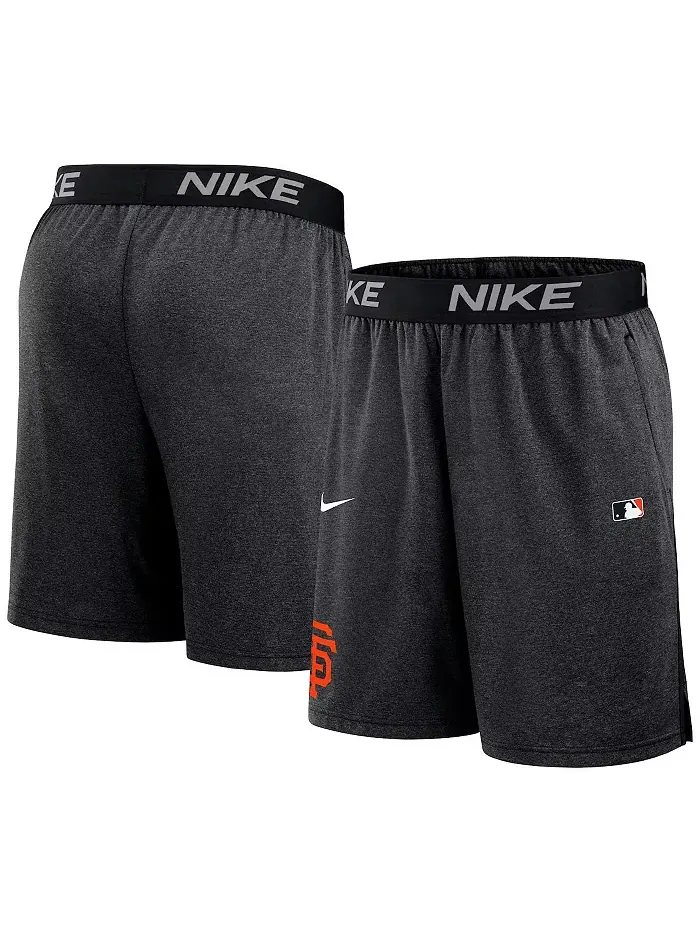 Мужские черные шорты San Francisco Giants Authentic Collection Performance Knit Nike — изображение 1 из 3