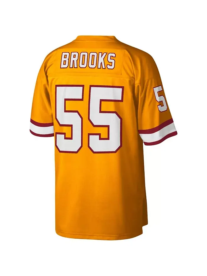 Мужская реплика джерси Derrick Brooks Tampa Bay Buccaneers Legacy в оранжевом цвете Mitchell & Ness — изображение 3 из 3