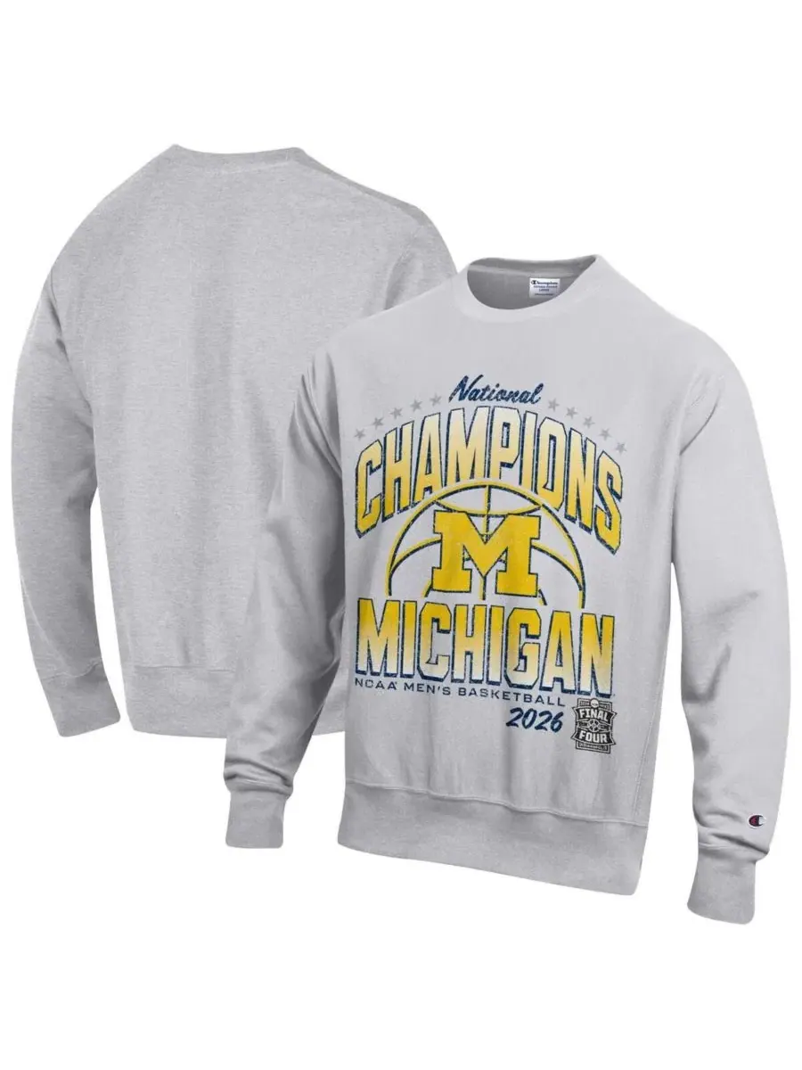 Толстовка из футера с принтом 2026 NCAA Men's Basketball National Champions Reverse Weave Champion — изображение 1 из 3