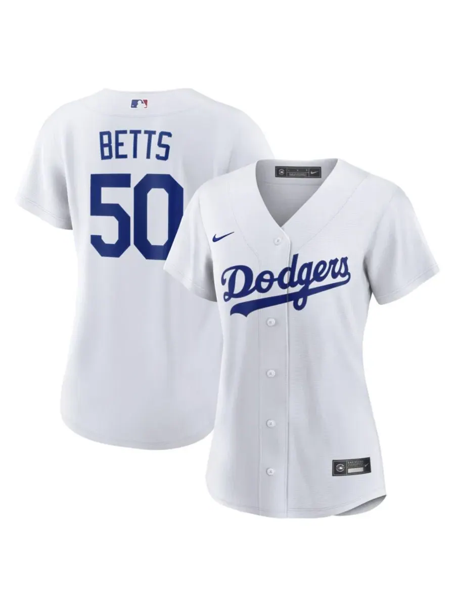 Реплика джерси Mookie Betts Los Angeles Dodgers Home Replica Jersey Nike — изображение 1 из 3, белый