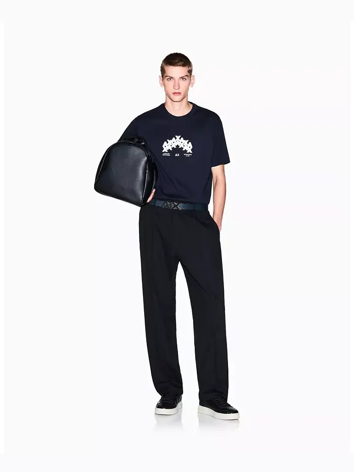 Мужская футболка Heavy Jersey с флокированным логотипом A X A|X Armani Exchange — изображение 2 из 5