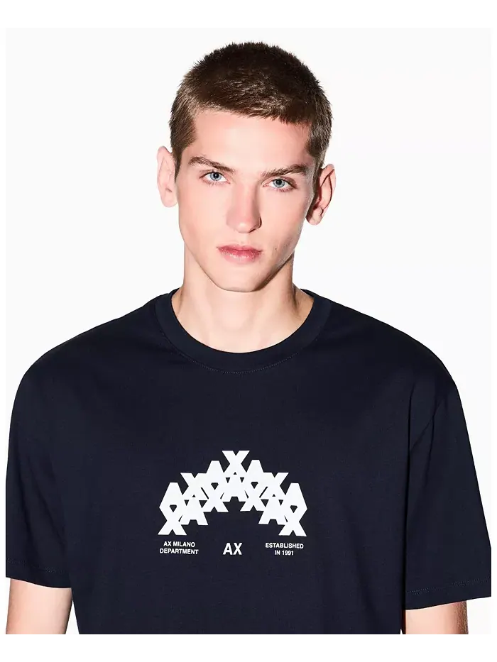 Мужская футболка Heavy Jersey с флокированным логотипом A X A|X Armani Exchange — изображение 4 из 5