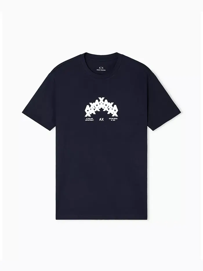 Мужская футболка Heavy Jersey с флокированным логотипом A X A|X Armani Exchange — изображение 5 из 5