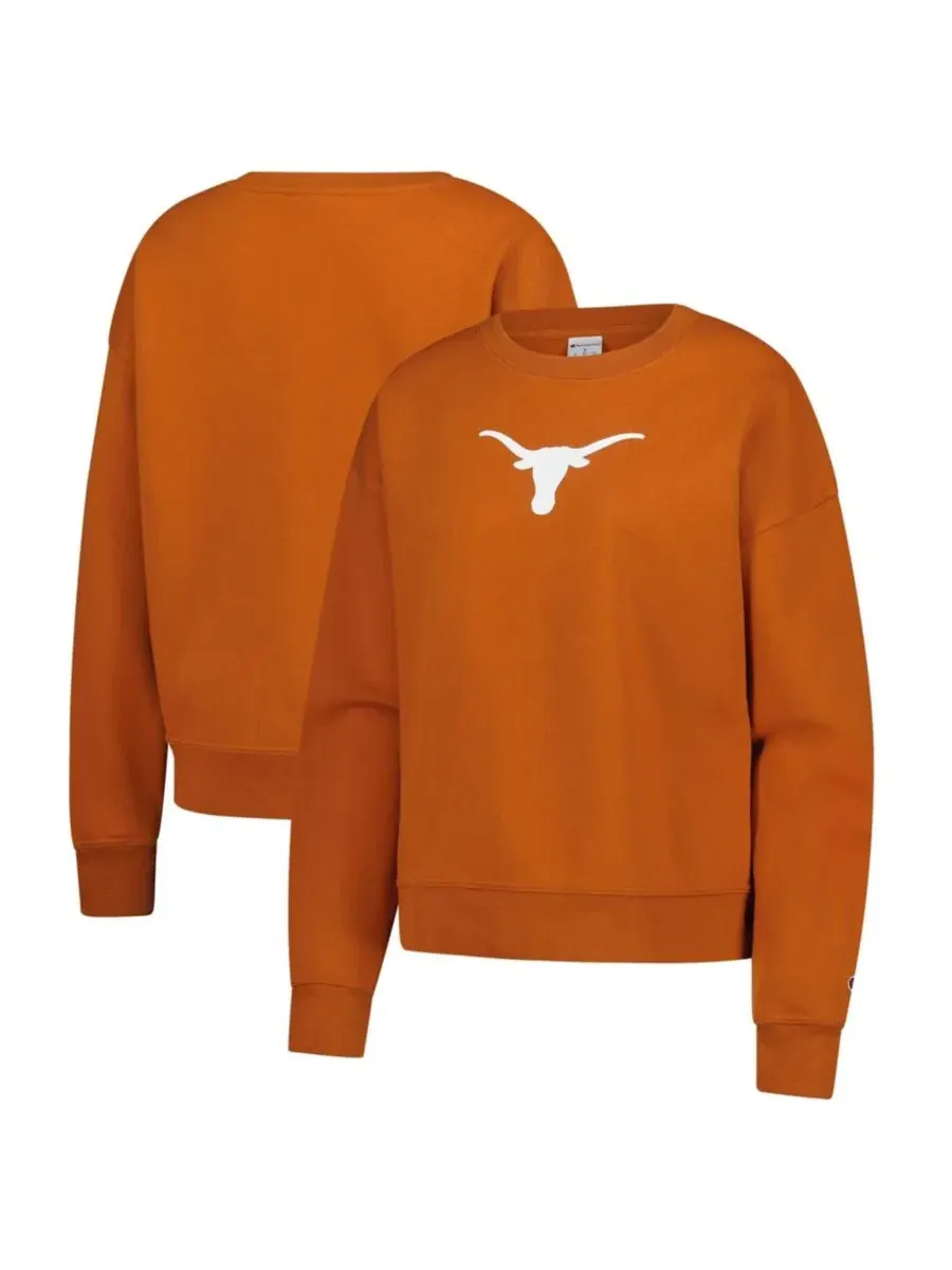 Свитшот женский с принтом Power Blend Texas Longhorns Champion — изображение 1 из 3, оранжевый