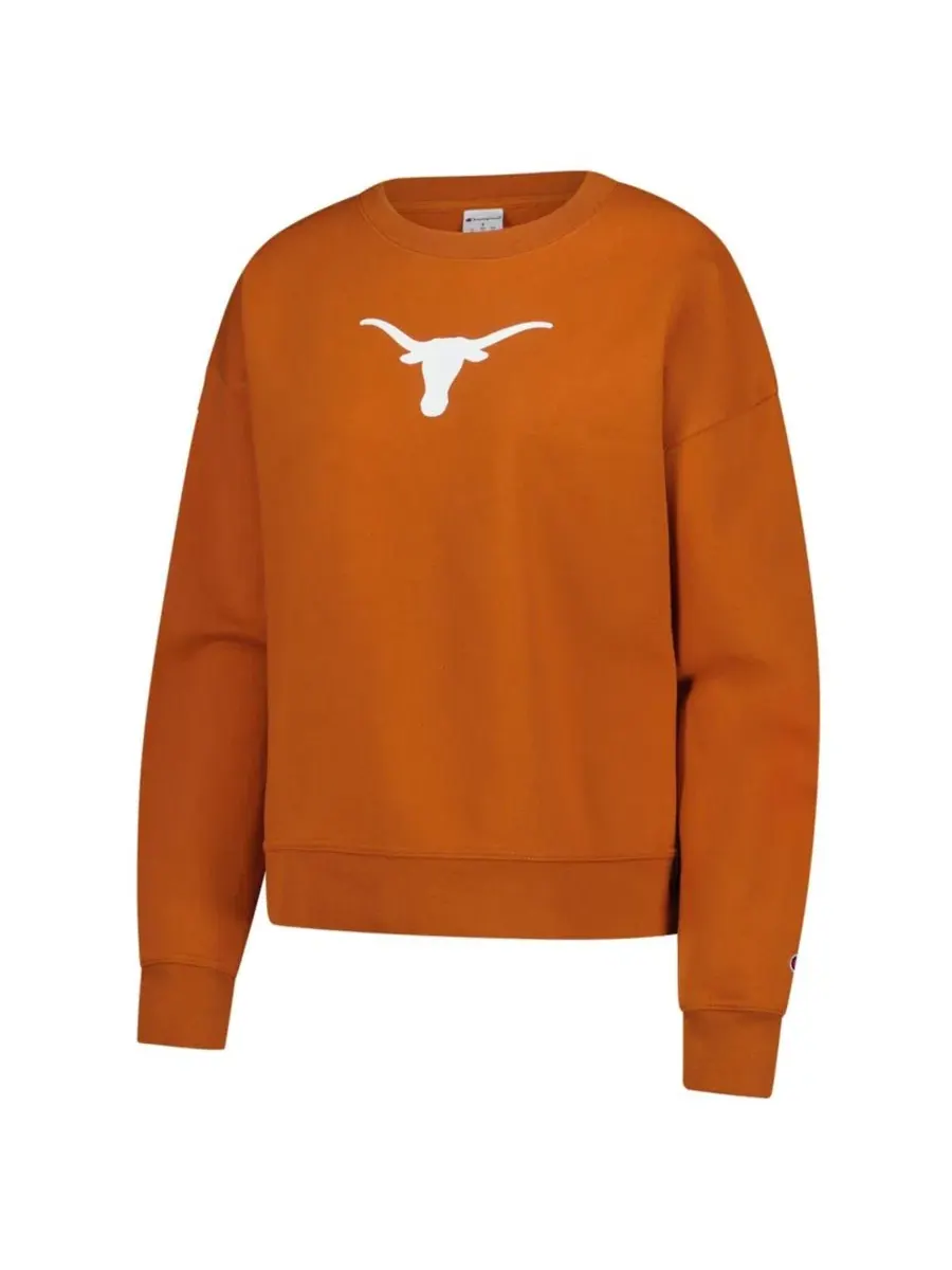 Свитшот женский с принтом Power Blend Texas Longhorns Champion — изображение 2 из 3, оранжевый