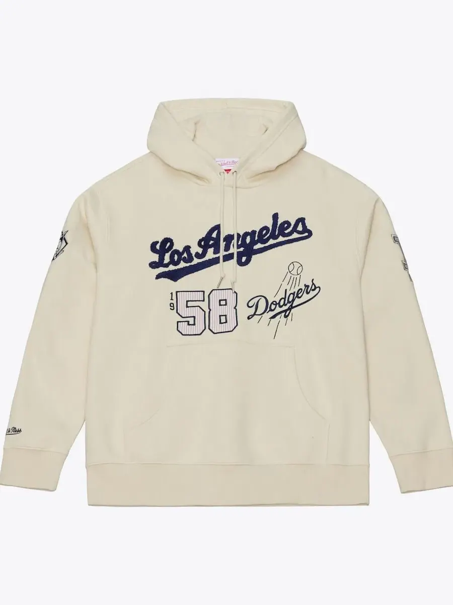 Худи с флисовой подкладкой Yacht Rock Los Angeles Dodgers Mitchell & Ness — изображение 1 из 5, бежевый