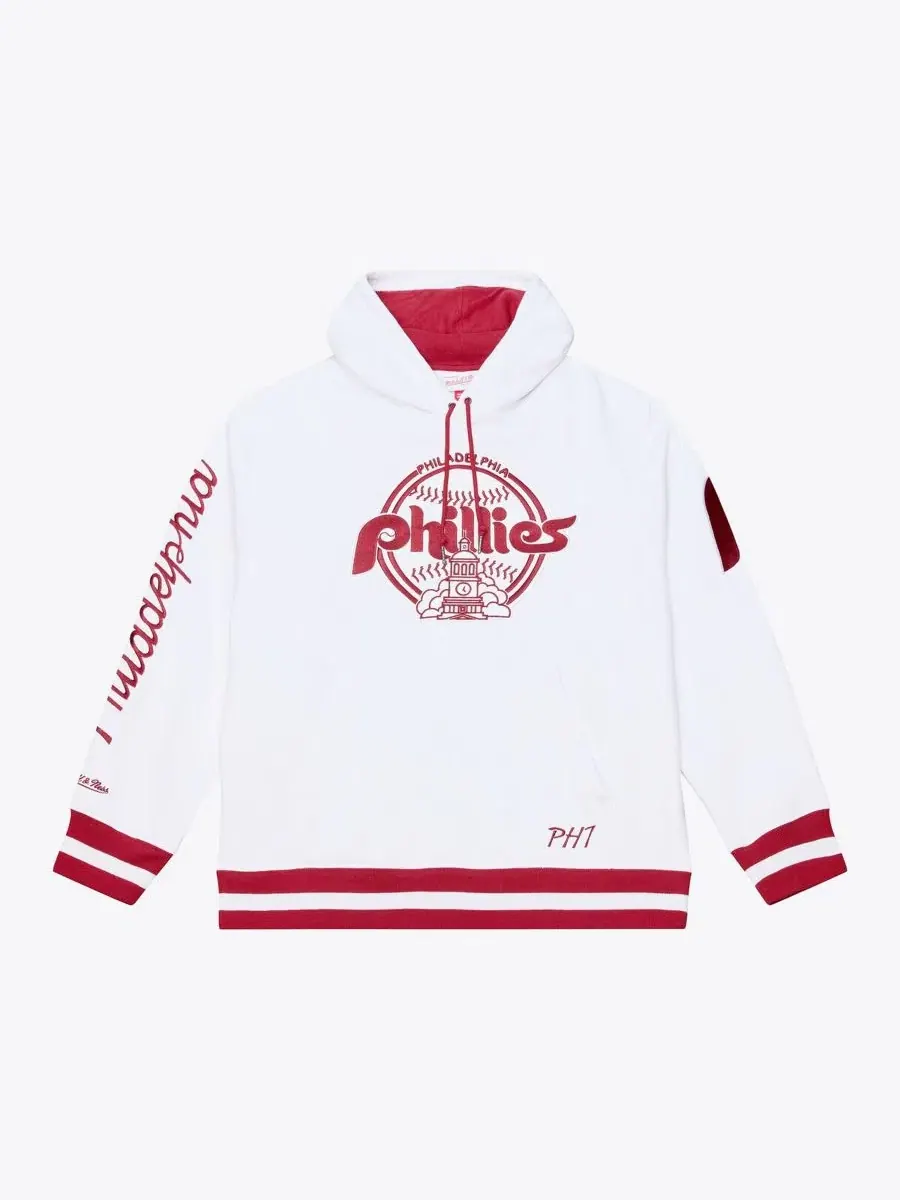 Худи из флиса Philadelphia Phillies Cooperstown Collection Mitchell & Ness — изображение 1 из 4, белый