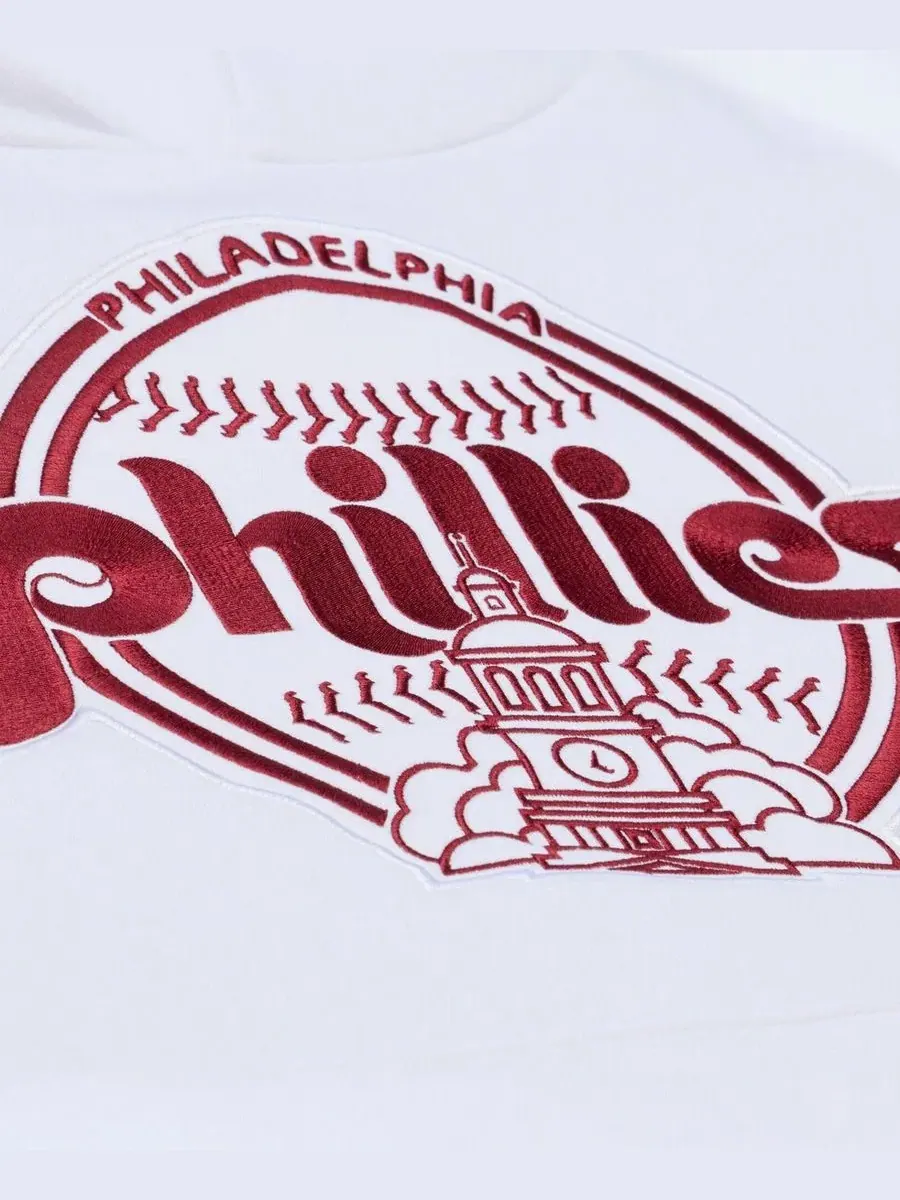 Худи из флиса Philadelphia Phillies Cooperstown Collection Mitchell & Ness — изображение 3 из 4, белый