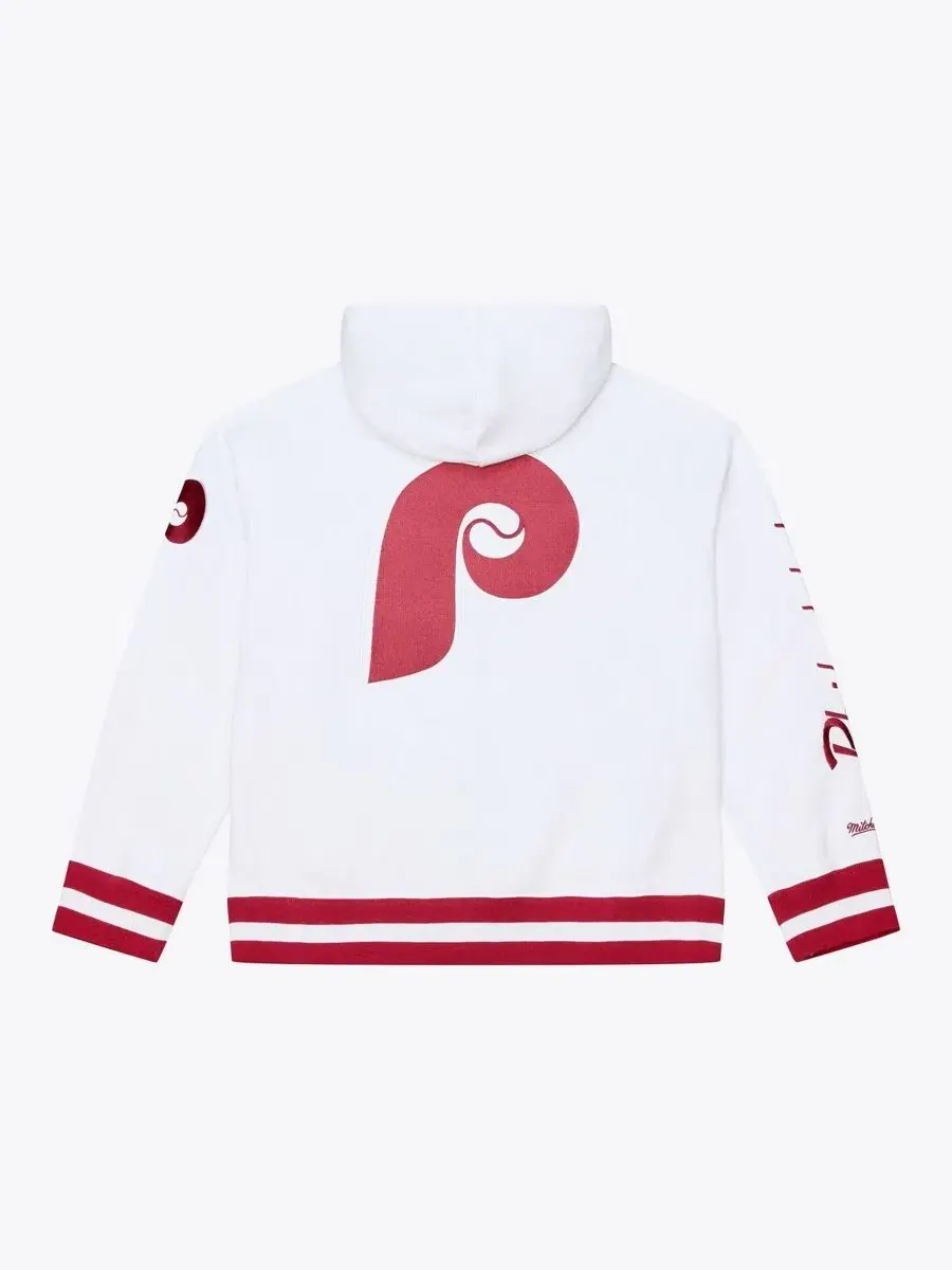 Худи из флиса Philadelphia Phillies Cooperstown Collection Mitchell & Ness — изображение 4 из 4, белый