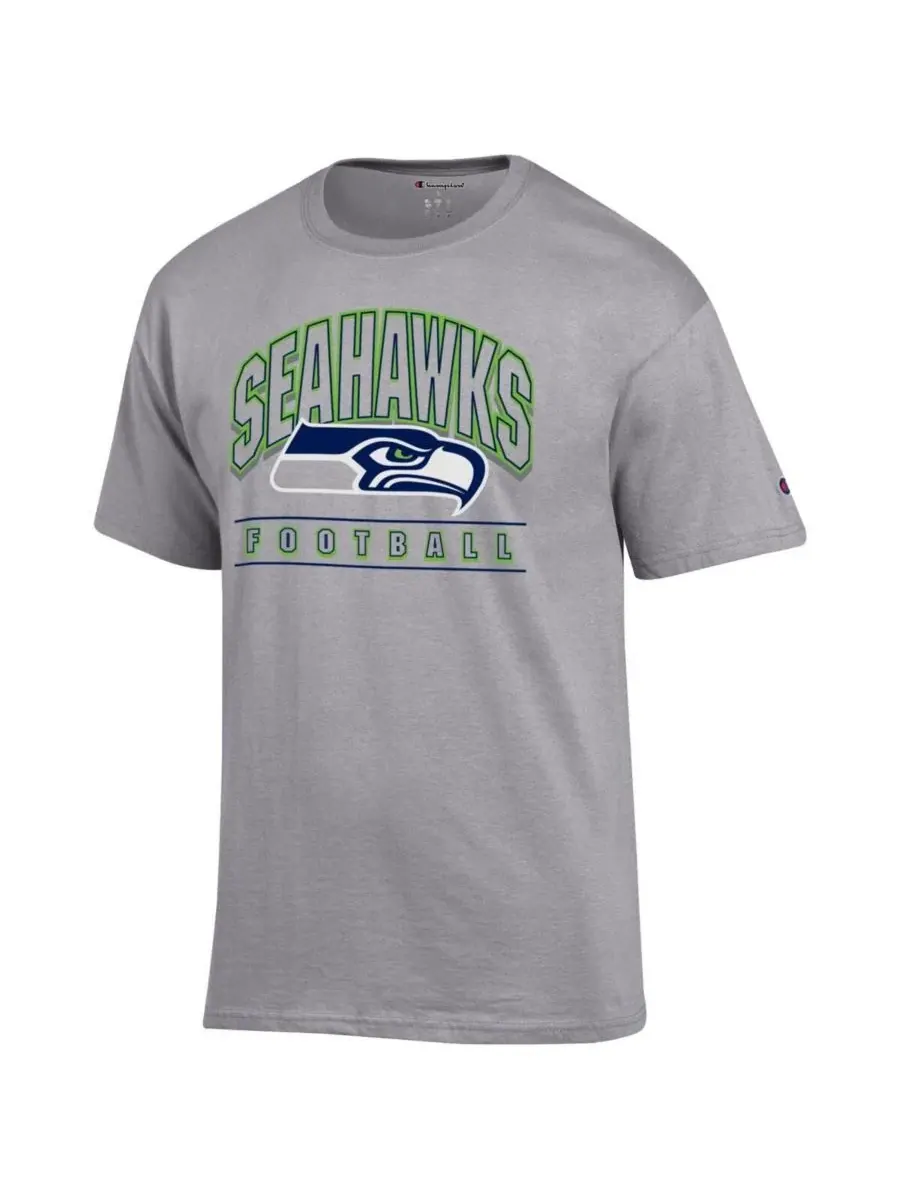 Футболка с принтом Seattle Seahawks Champion — изображение 2 из 3, серый