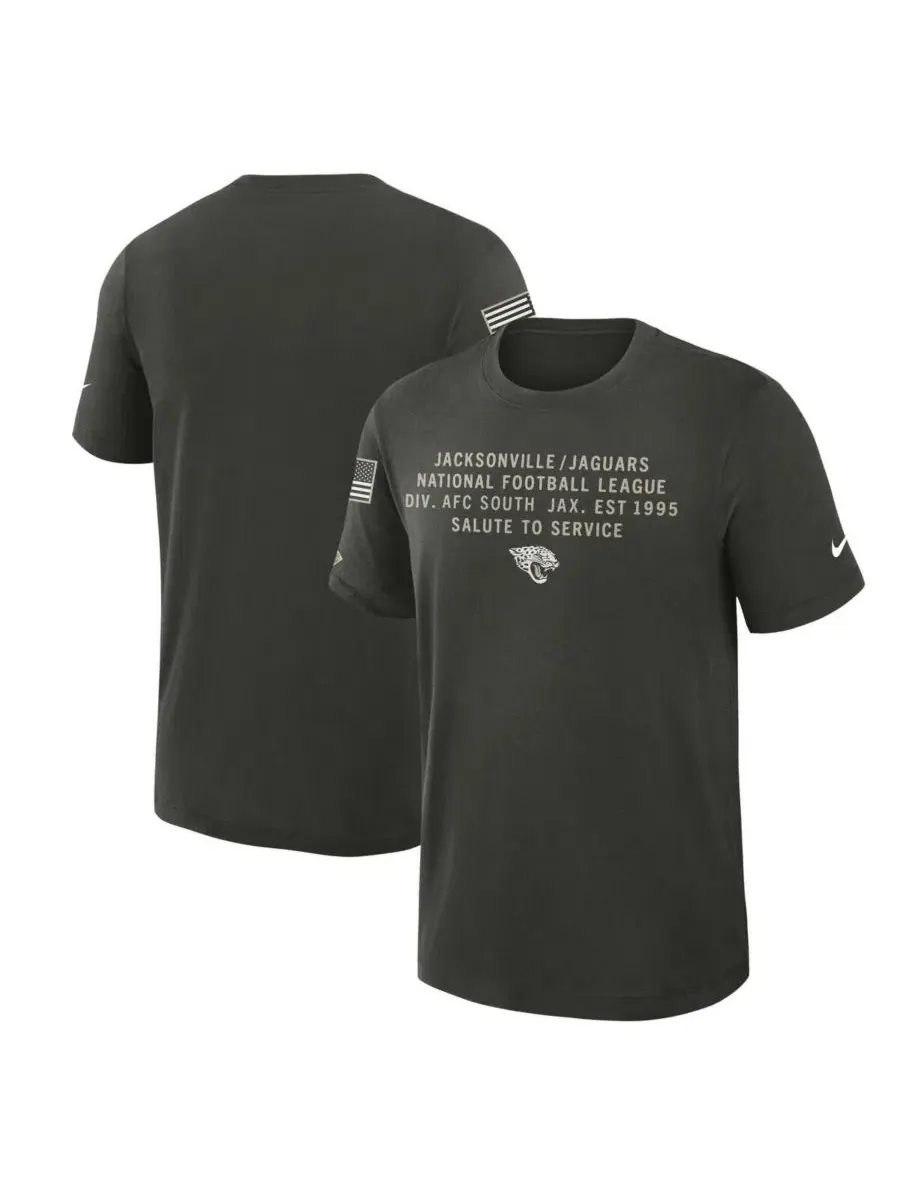 Футболка с принтом Jacksonville Jaguars Salute to Service Dri-FIT Nike — изображение 1 из 3, зеленый