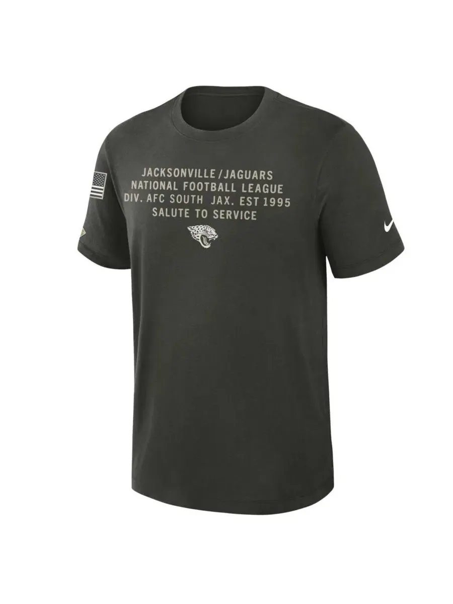 Футболка с принтом Jacksonville Jaguars Salute to Service Dri-FIT Nike — изображение 2 из 3, зеленый