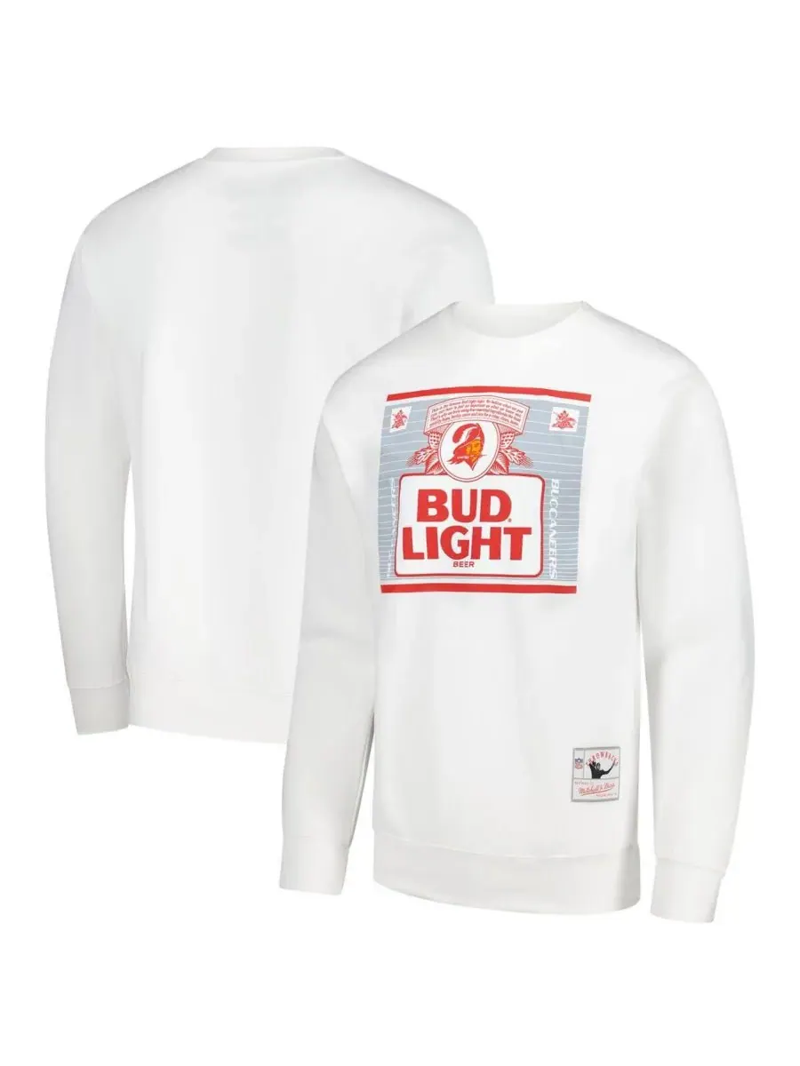Mitchell & Ness Мужская белая толстовка Bud Light с эмблемой команды Tampa Bay Buccaneers — изображение 1 из 3, белый