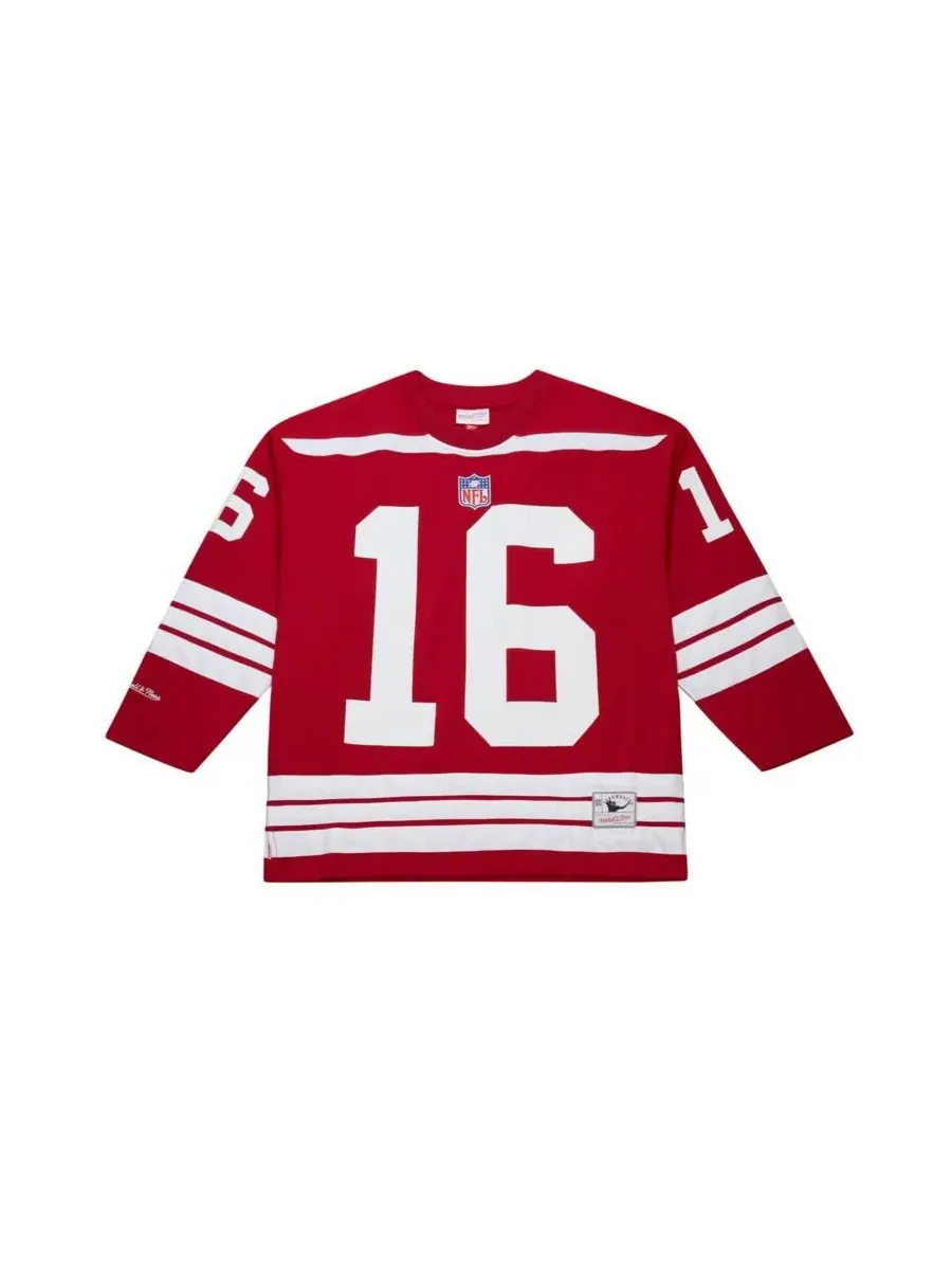 Мужская хоккейная майка Joe Montana Scarlet San Francisco 49ers Maxed Out Fashion Mitchell & Ness — изображение 1 из 5, алый
