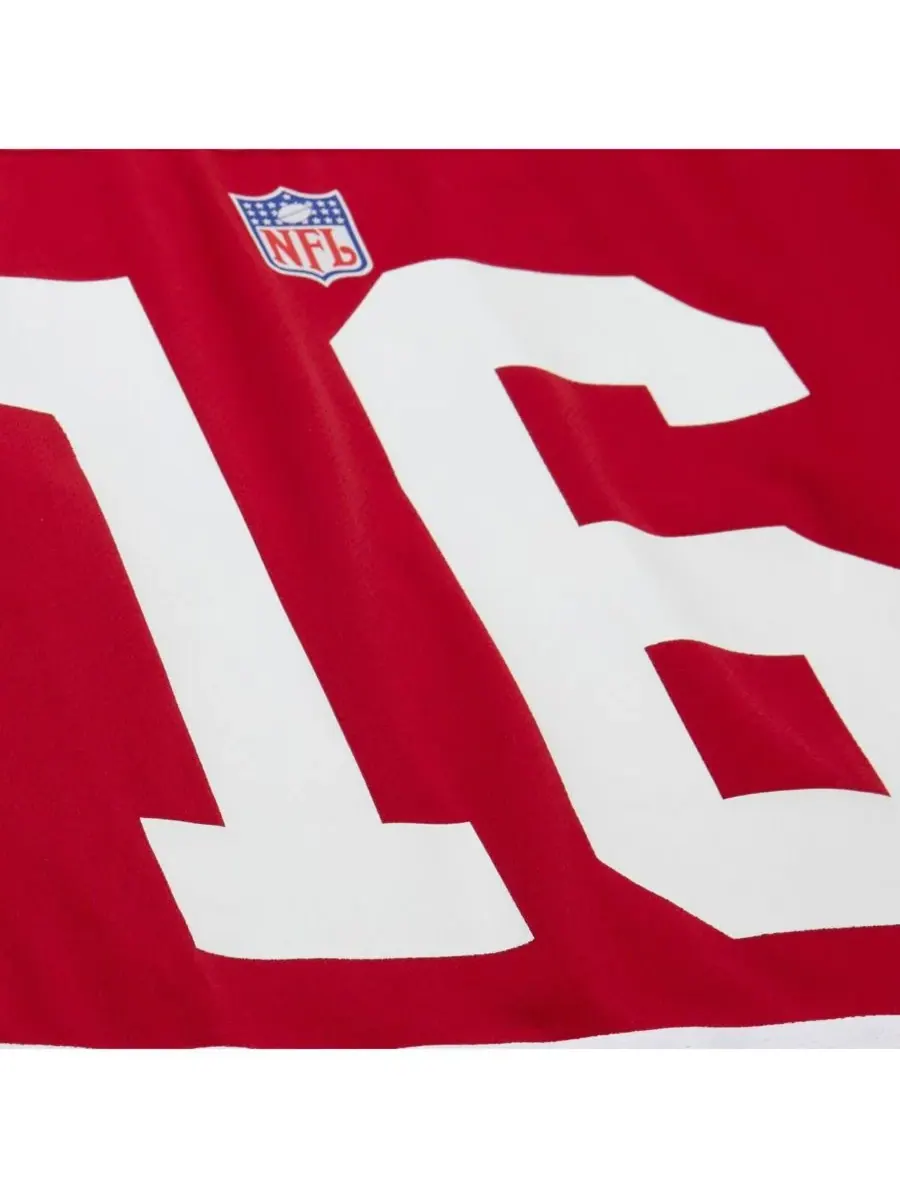 Мужская хоккейная майка Joe Montana Scarlet San Francisco 49ers Maxed Out Fashion Mitchell & Ness — изображение 3 из 5, алый