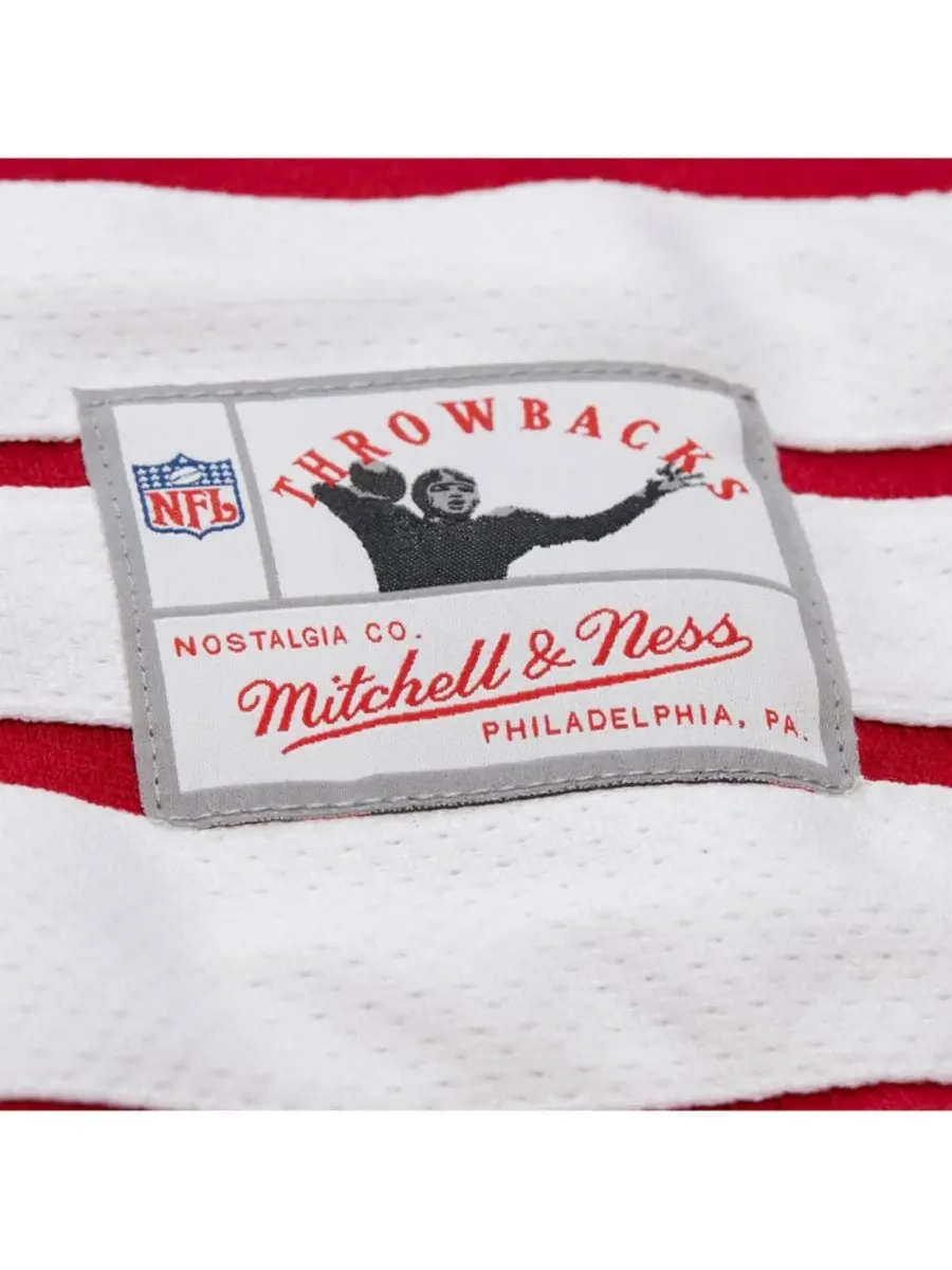 Мужская хоккейная майка Joe Montana Scarlet San Francisco 49ers Maxed Out Fashion Mitchell & Ness — изображение 5 из 5, алый