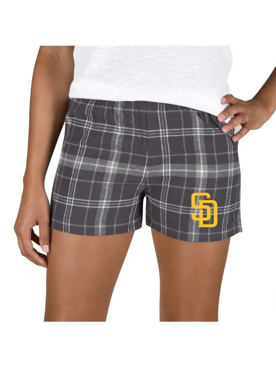 Concepts Sport Женские фланелевые шорты San Diego Padres Ultimate угольно-серого цвета — изображение 1 из 1