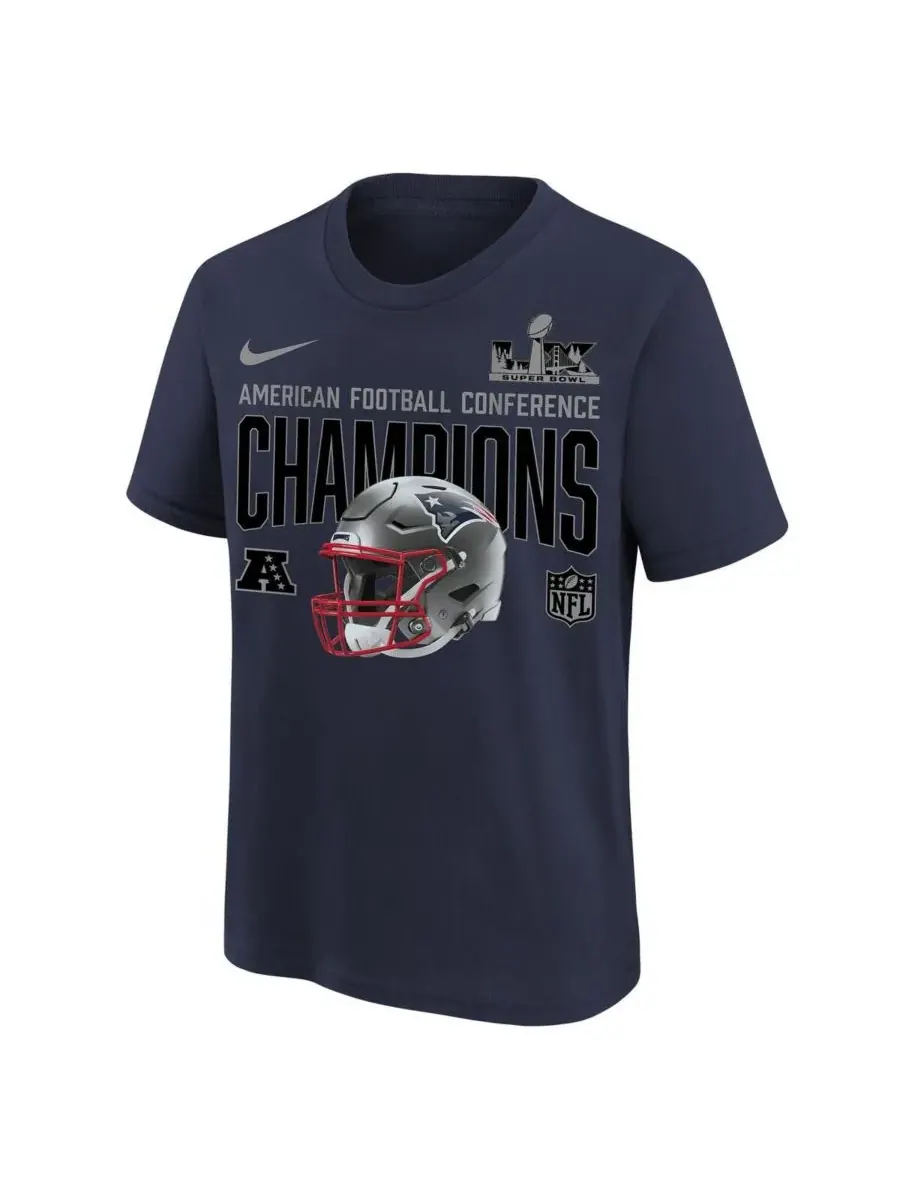 Nike Футболка с изображением шлема New England Patriots 2025 AFC Champions Glory Shield для — изображение 2 из 3, темно-синий