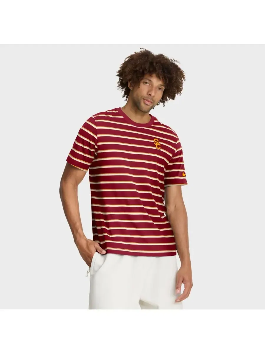 Мужская футболка Cardinal USC Trojans Athletic Prep Legacy Summit Stripe Nike — изображение 1 из 5, красный