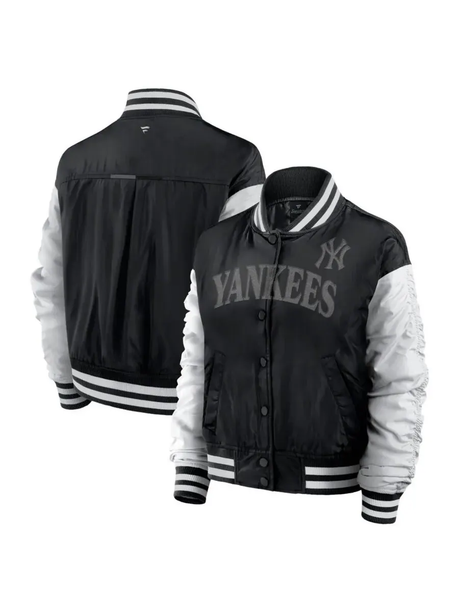 Fanatics Женская черная куртка New York Yankees Elements Wave на кнопках — изображение 1 из 3, черный