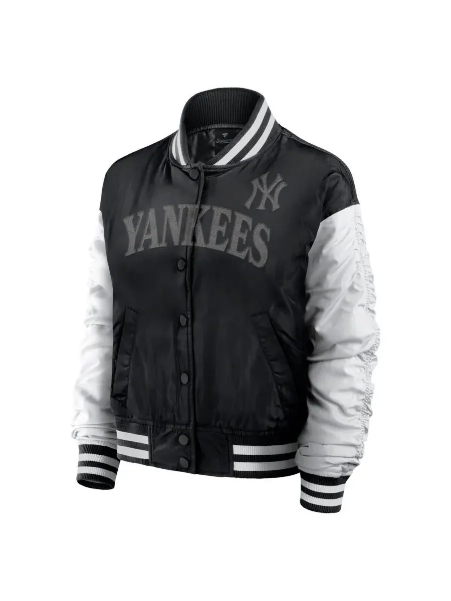 Fanatics Женская черная куртка New York Yankees Elements Wave на кнопках — изображение 2 из 3, черный