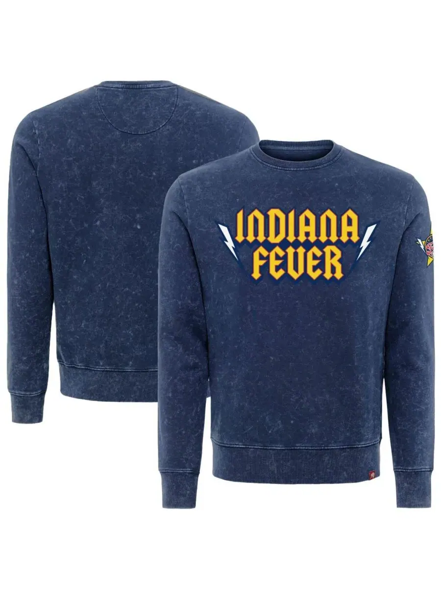 Sportiqe Мужская и женская толстовка-пуловер Freddy Mineral Wash из коллекции Indiana Fever Rock — изображение 1 из 3