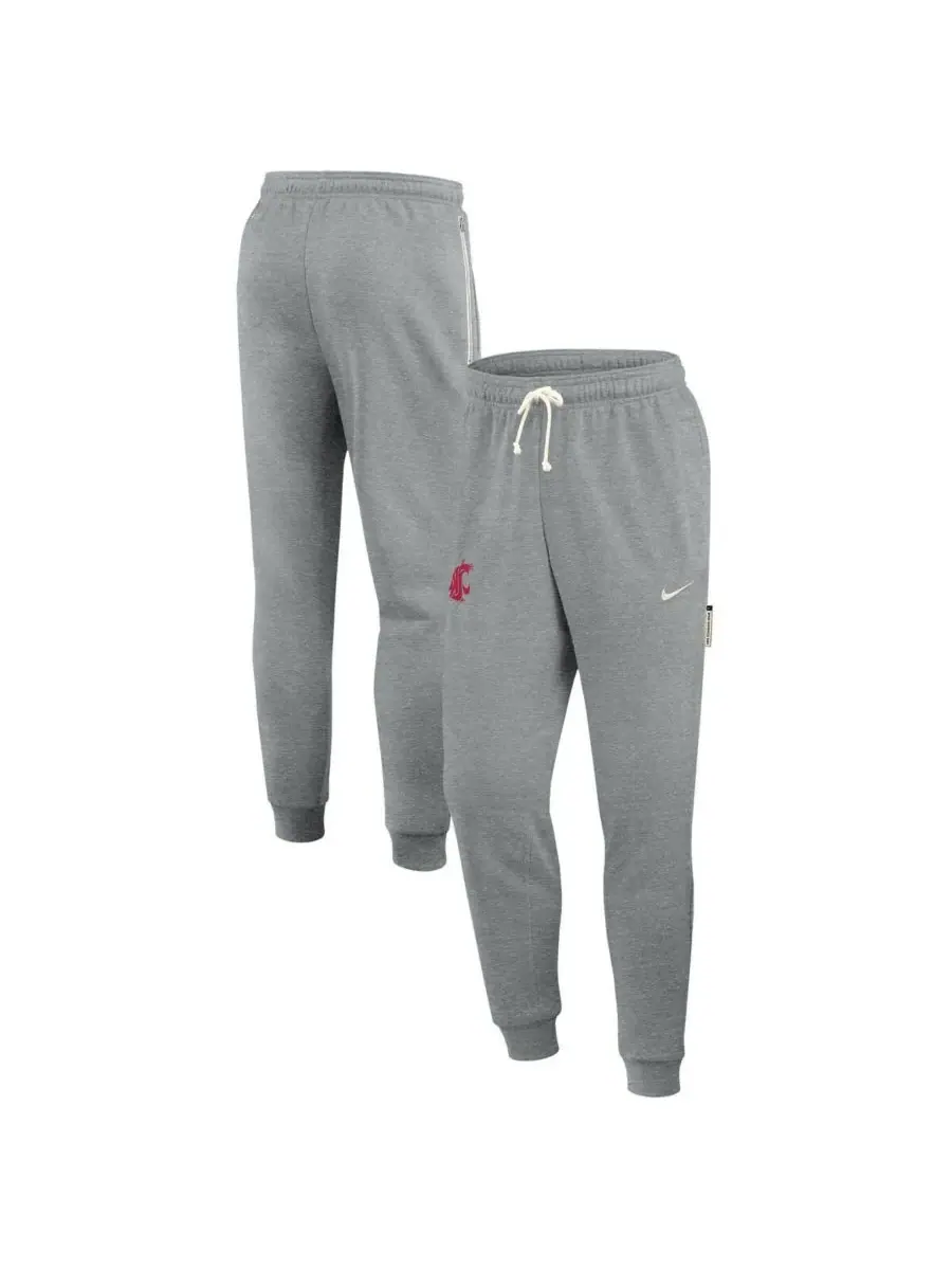 Nike Мужские спортивные брюки Dri-FIT Taper цвета «серый меланж» с символикой команды Washington — изображение 1 из 3