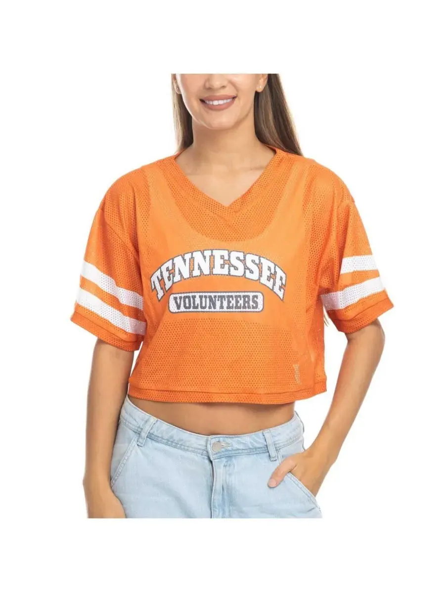 ZooZatz Женская укороченная футболка с V-образным вырезом Tennessee Orange Tennessee Volunteers из — изображение 2 из 2