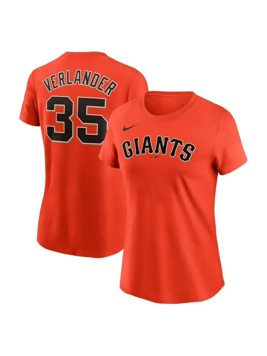 Nike Женская оранжевая футболка с номером игрока команды San Francisco Giants Джастина Верландера — изображение 1 из 3