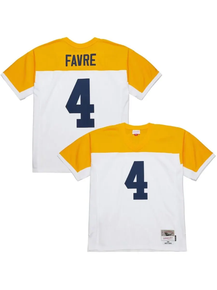Mitchell & Ness Мужская белая реплика майки Бретта Фавра из команды Green Bay Packers образца 1994 — изображение 1 из 5