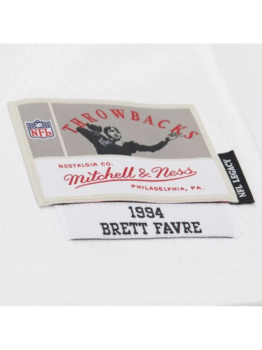 Mitchell & Ness Мужская белая реплика майки Бретта Фавра из команды Green Bay Packers образца 1994 — изображение 5 из 5