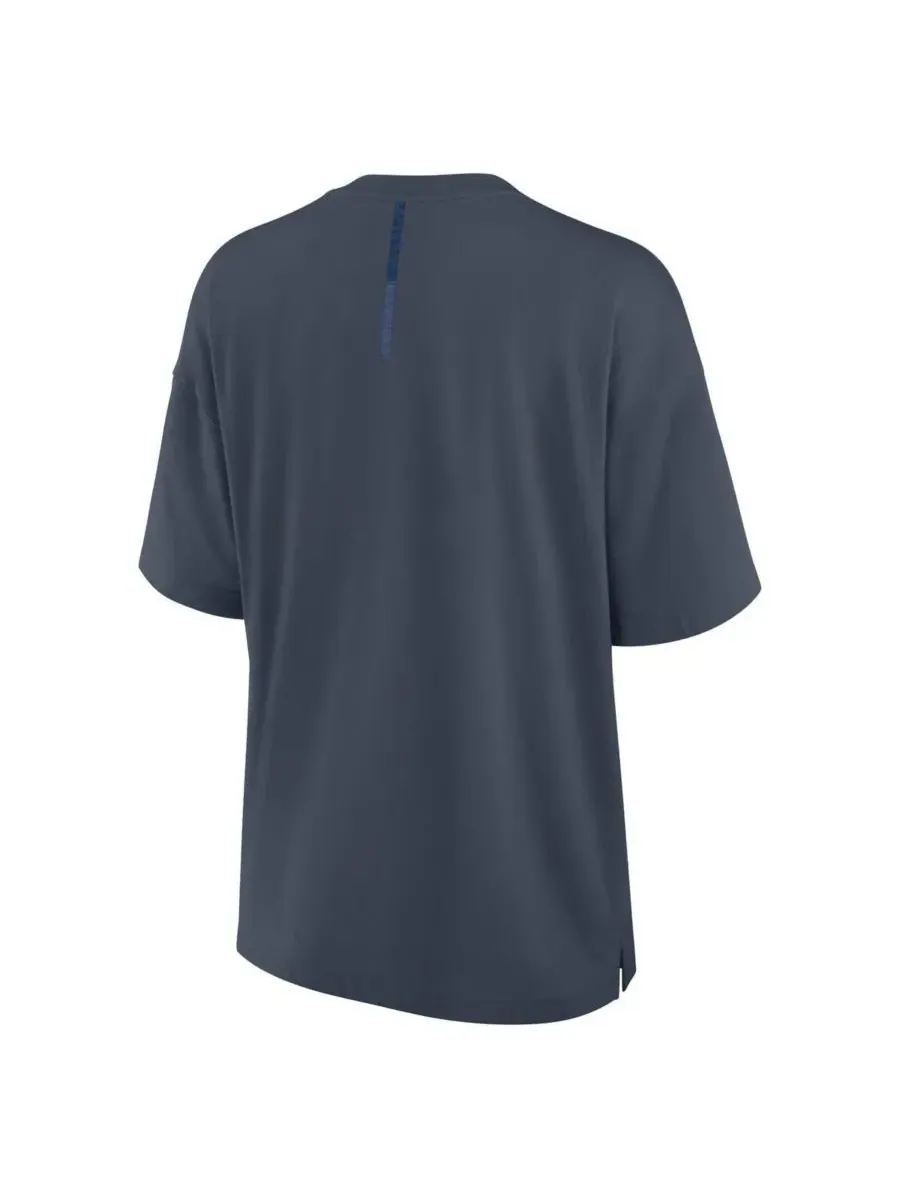 Fanatics Женская синяя футболка New York Yankees Oversized Elements Raw Edge Future Ground — изображение 2 из 3, синий