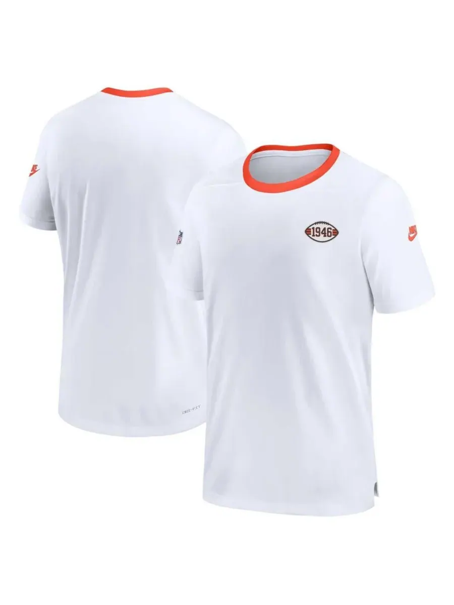 Nike Мужская белая футболка тренера и тренера команды Cleveland Browns (альтернативная версия) — изображение 1 из 3, белый