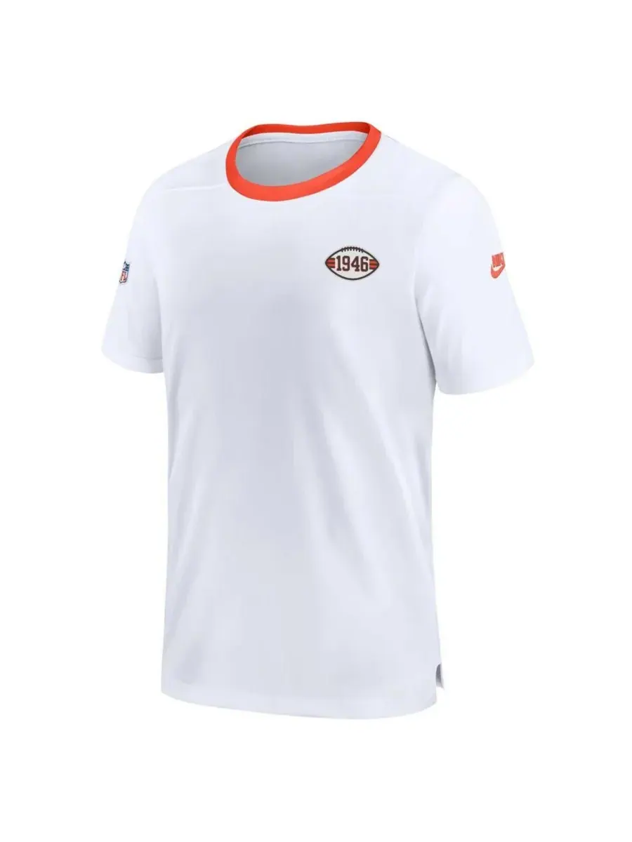 Nike Мужская белая футболка тренера и тренера команды Cleveland Browns (альтернативная версия) — изображение 2 из 3, белый