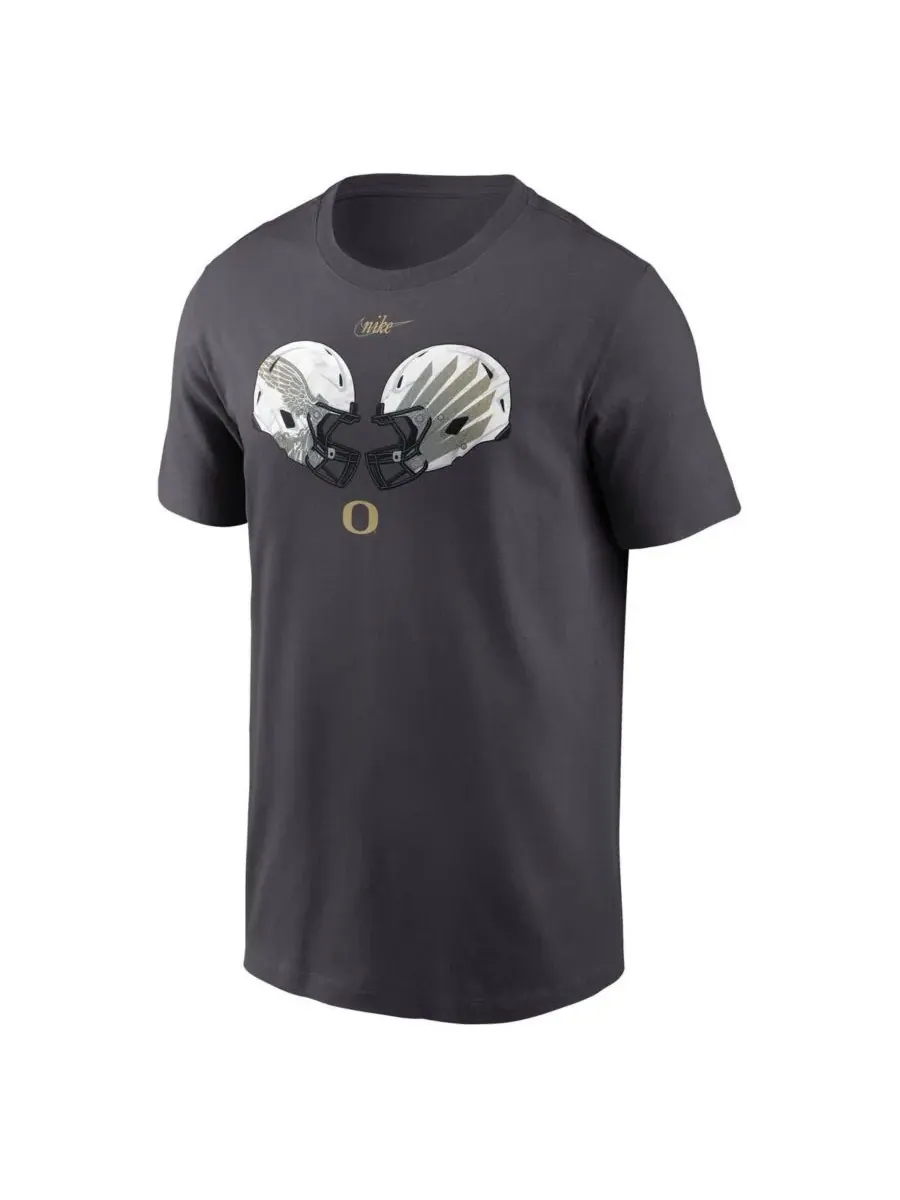 Nike Мужская футболка Oregon Ducks цвета антрацит с логотипом Shoe Duck Unstoppable Force Dri-FIT — изображение 2 из 3, серый