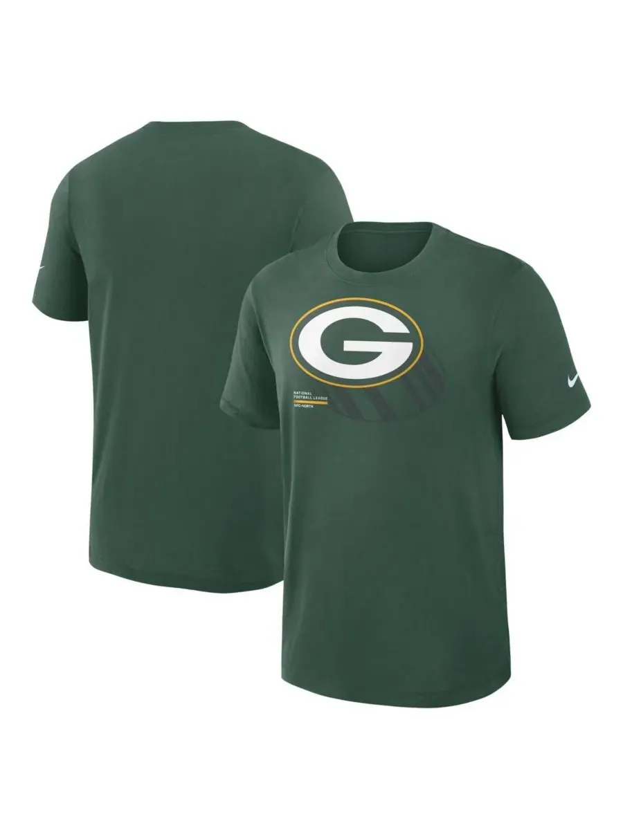 Nike Мужская футболка Green Bay Packers Left End Run Slub Performance — изображение 1 из 3, зеленый