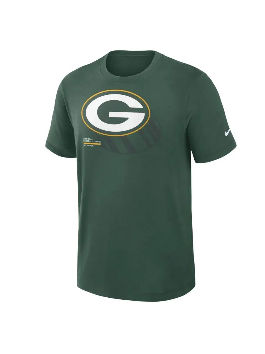 Nike Мужская футболка Green Bay Packers Left End Run Slub Performance — изображение 2 из 3, зеленый