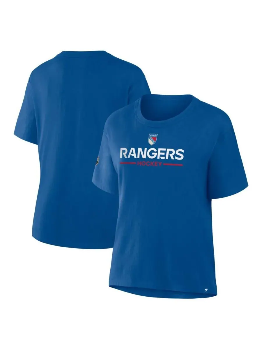 Fanatics Женская синяя футболка New York Rangers, посвященная столетию клуба — изображение 1 из 3, синий