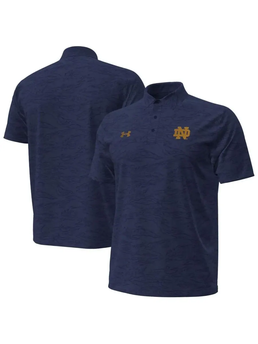 Under Armour Мужская темно-синяя камуфляжная поло-рубашка Notre Dame Fighting Irish Drive — изображение 1 из 3, темно-синий