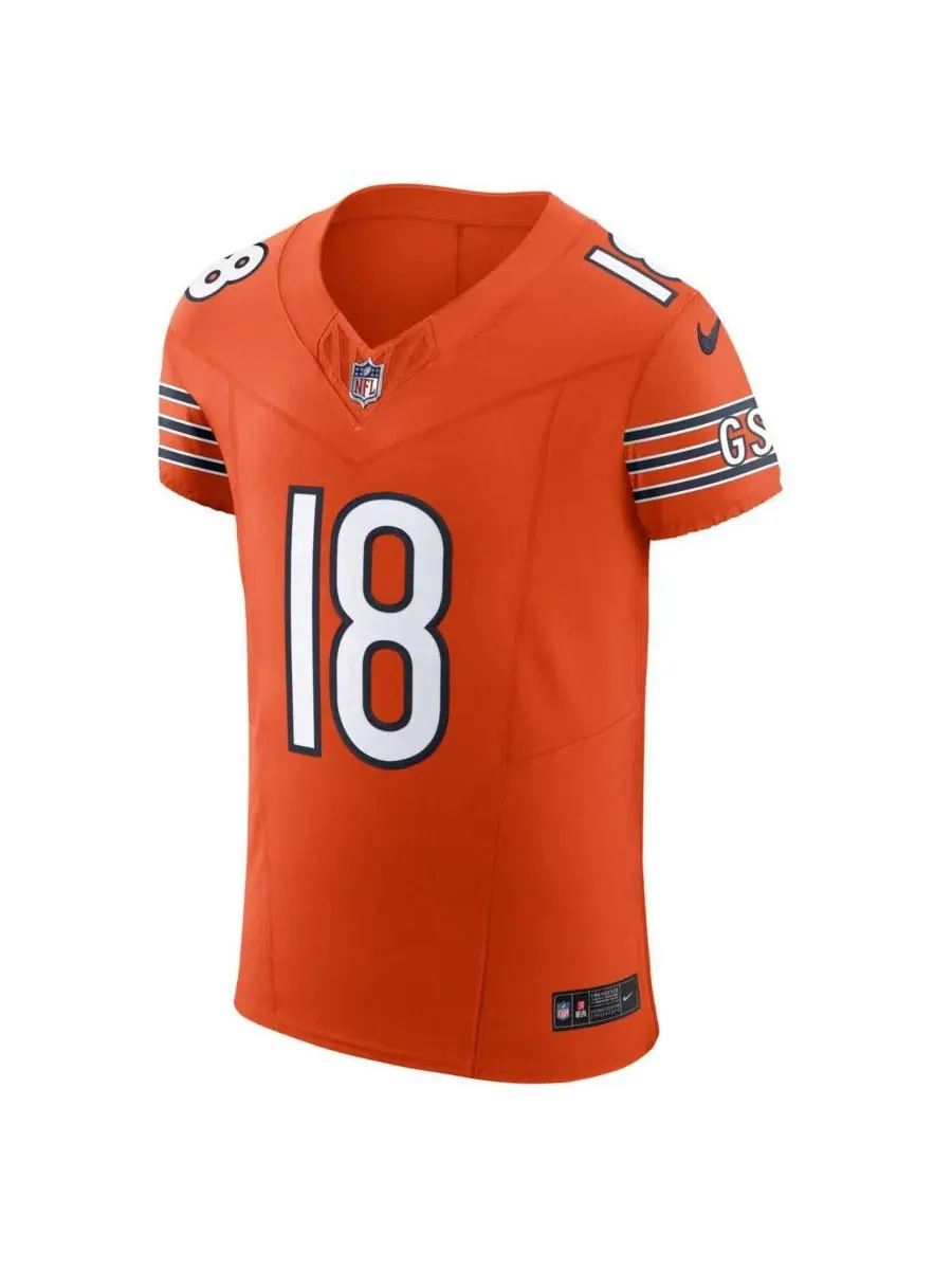 Nike Мужская оранжевая футболка Caleb Williams Chicago Bears Alternate Vapor FUSE Elite — изображение 3 из 3, оранжевый