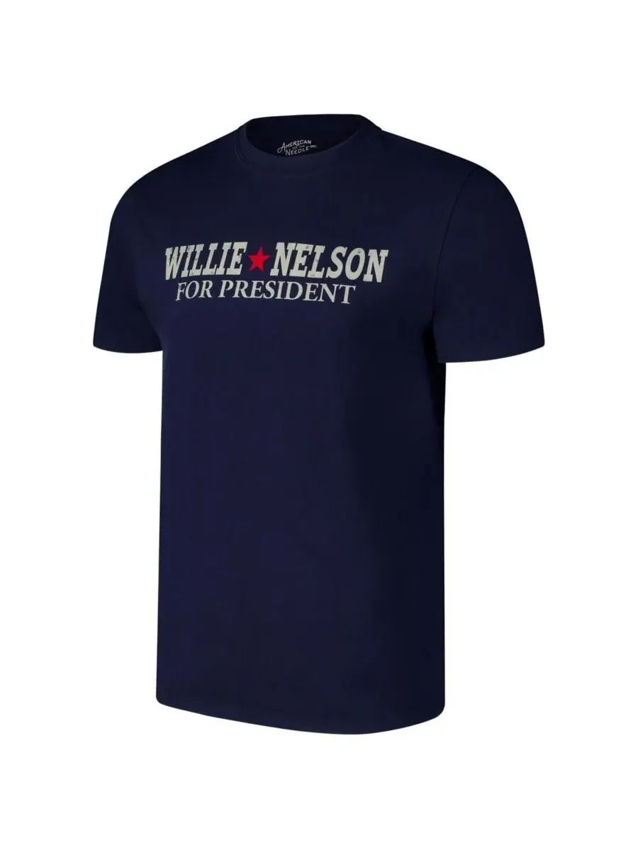 American Needle Мужская темно-синяя футболка с круглым вырезом Willie Nelson — изображение 2 из 3, темно-синий