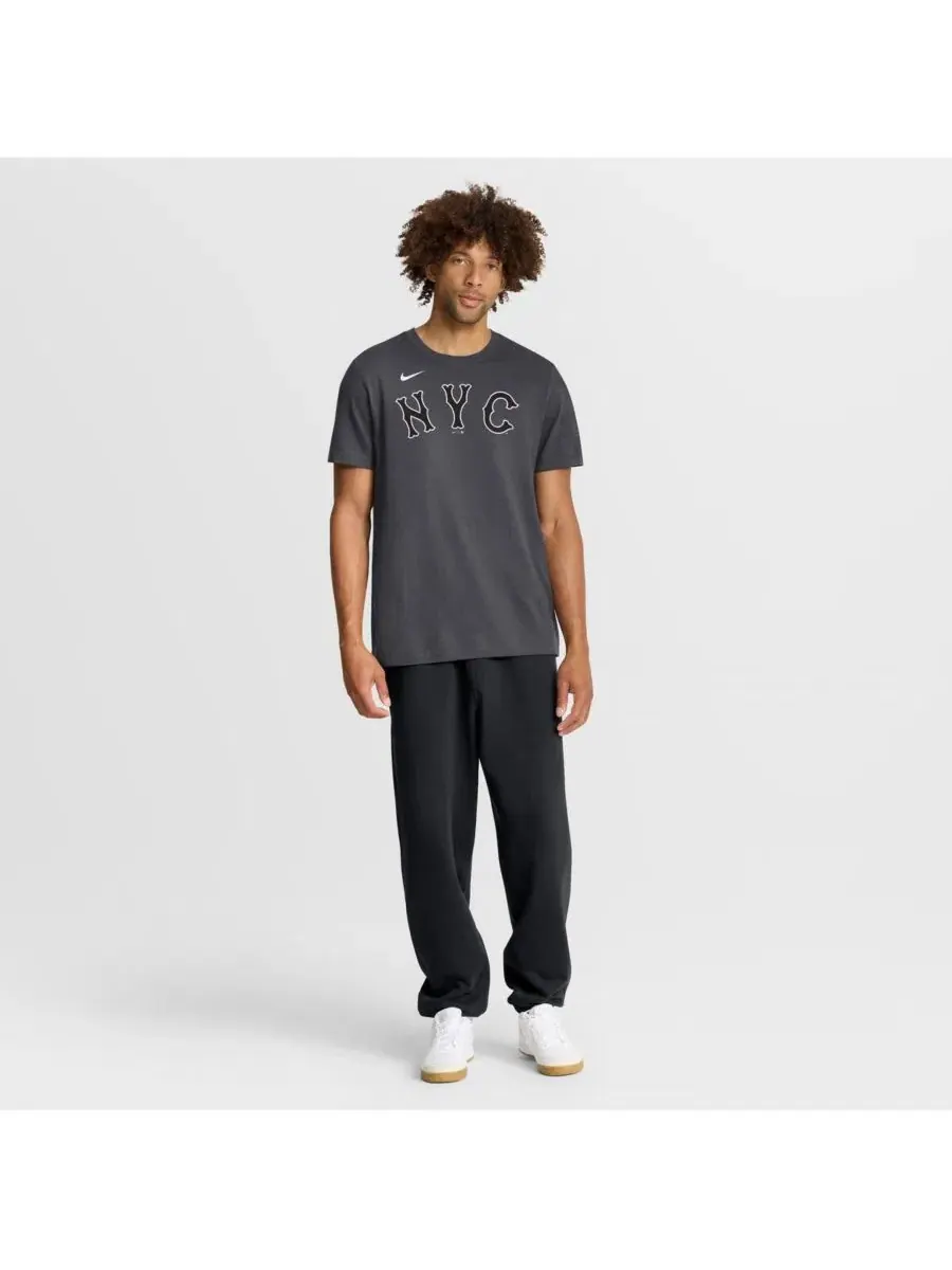 Мужская футболка New York Mets City Connect с большим логотипом, цвет антрацит Nike — изображение 3 из 4