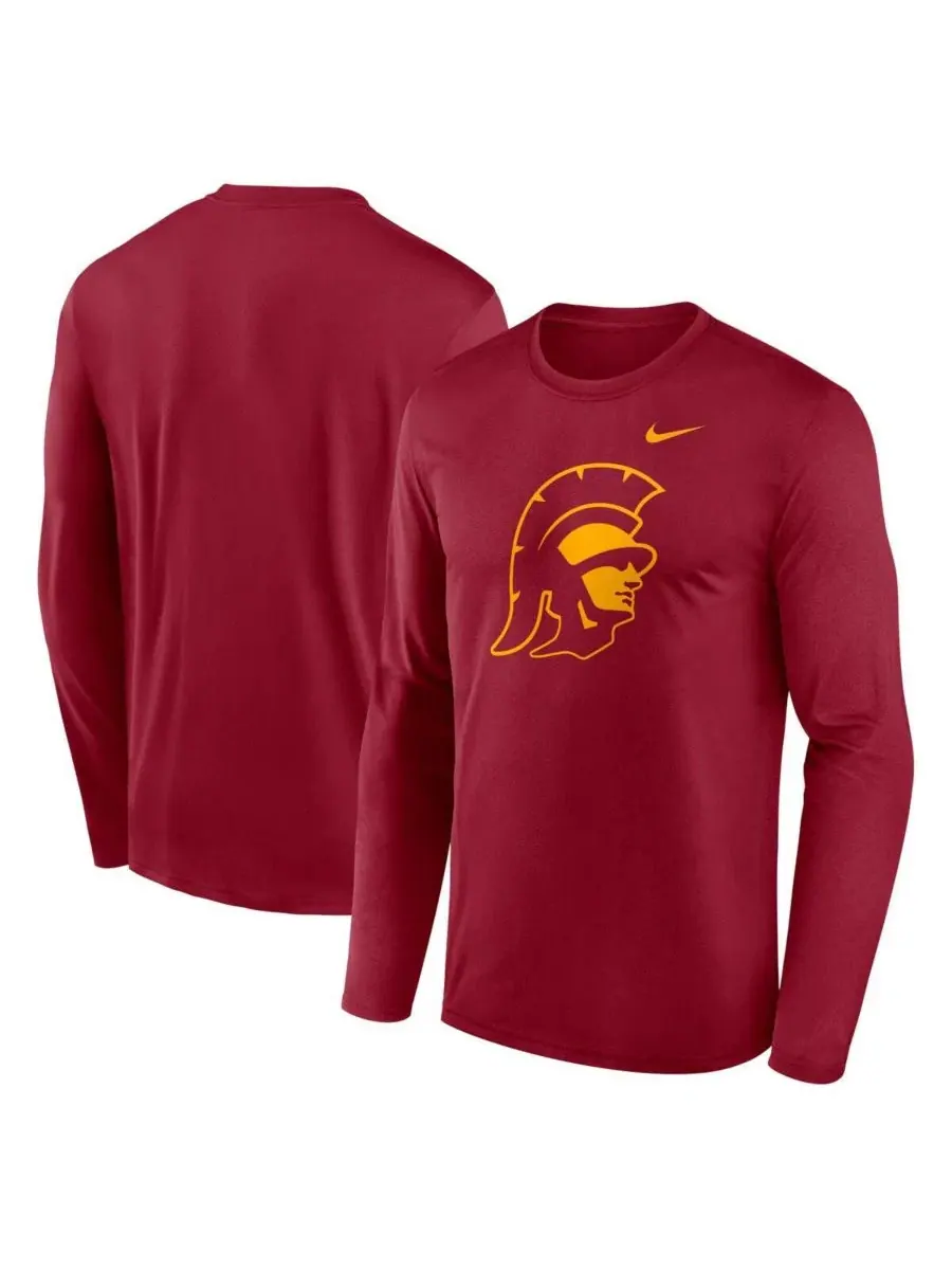 Мужская футболка с длинным рукавом Cardinal USC Trojans Primetime Alternate Logo Legend Nike — изображение 1 из 3, красный