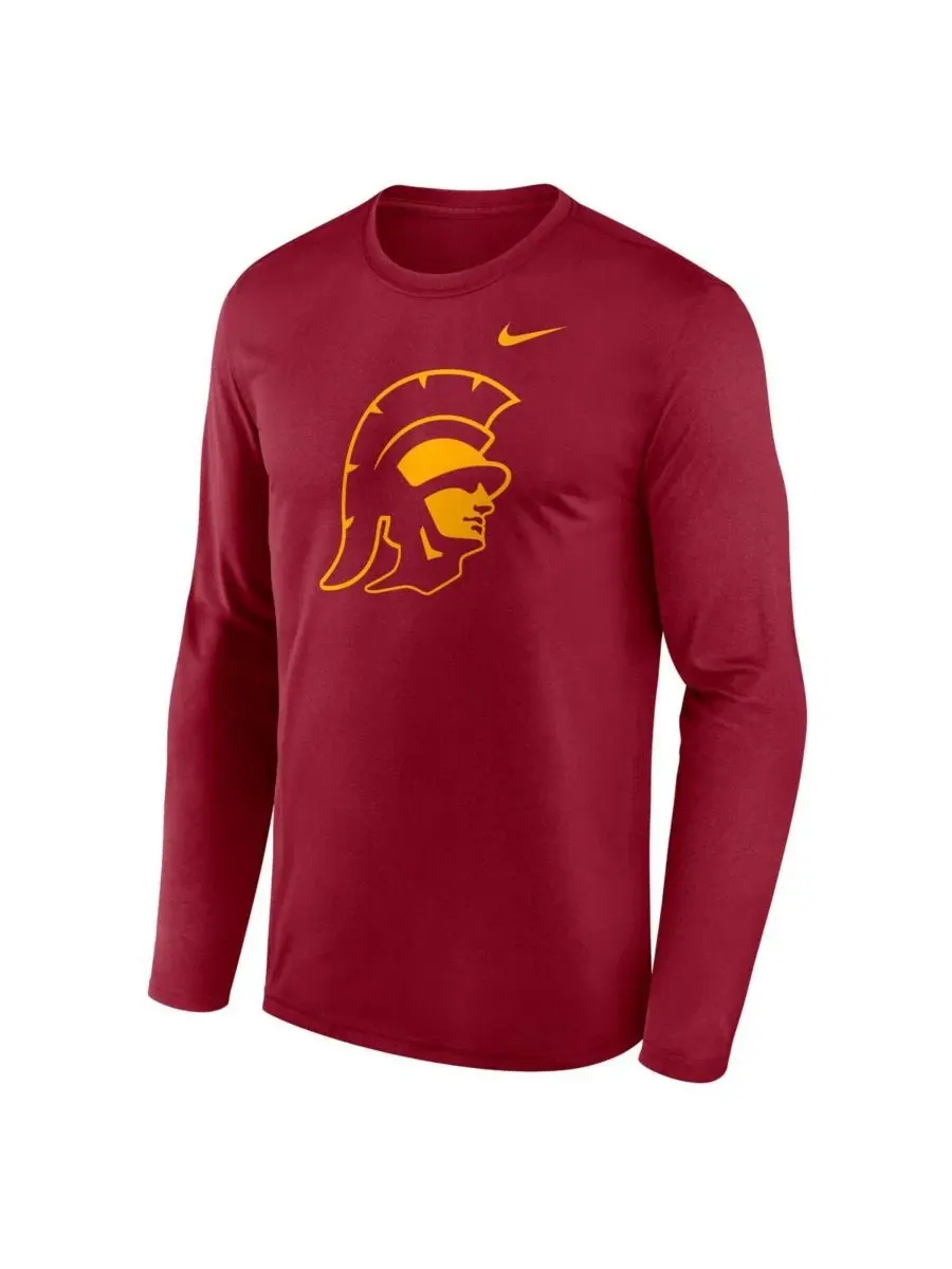 Мужская футболка с длинным рукавом Cardinal USC Trojans Primetime Alternate Logo Legend Nike — изображение 3 из 3, красный