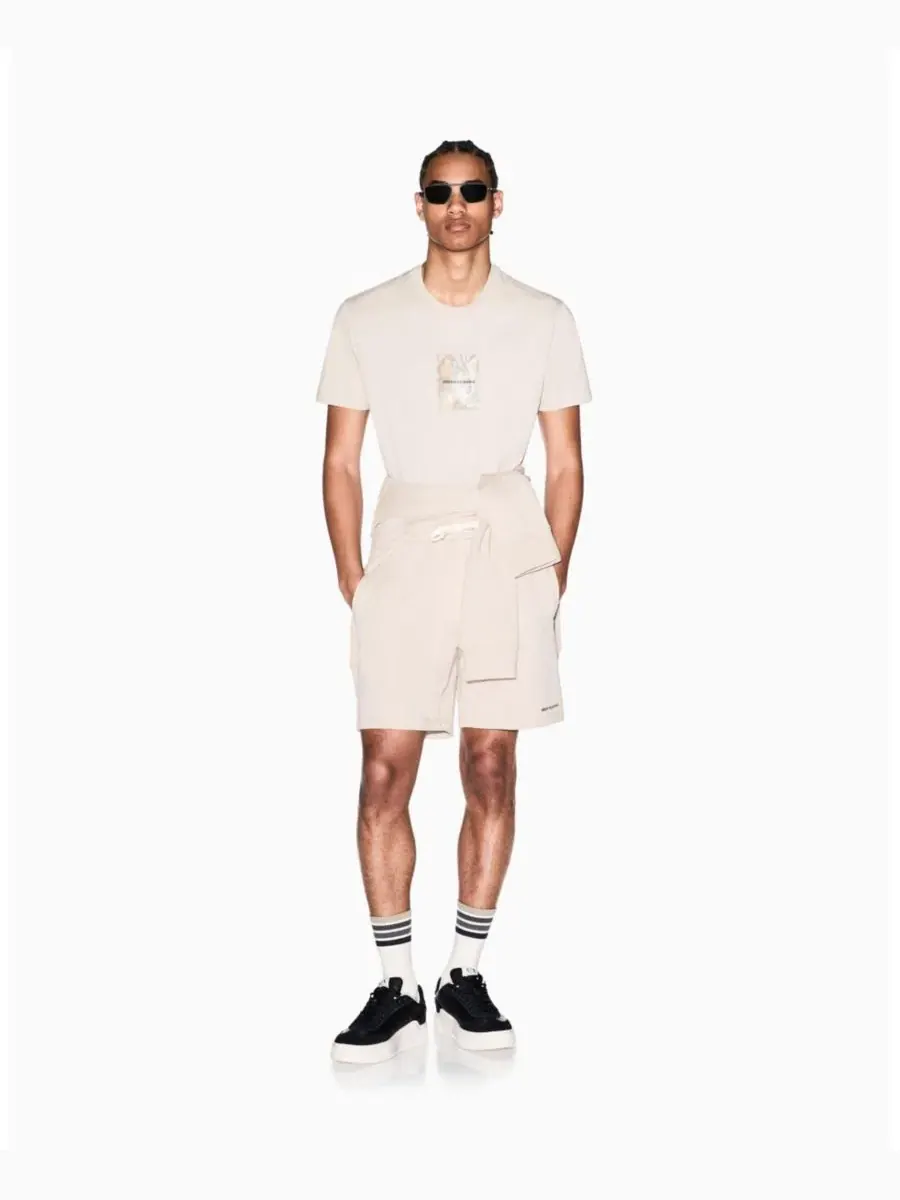 Мужская футболка IBIZA X с принтом в виде листьев и коробок A|X Armani Exchange
