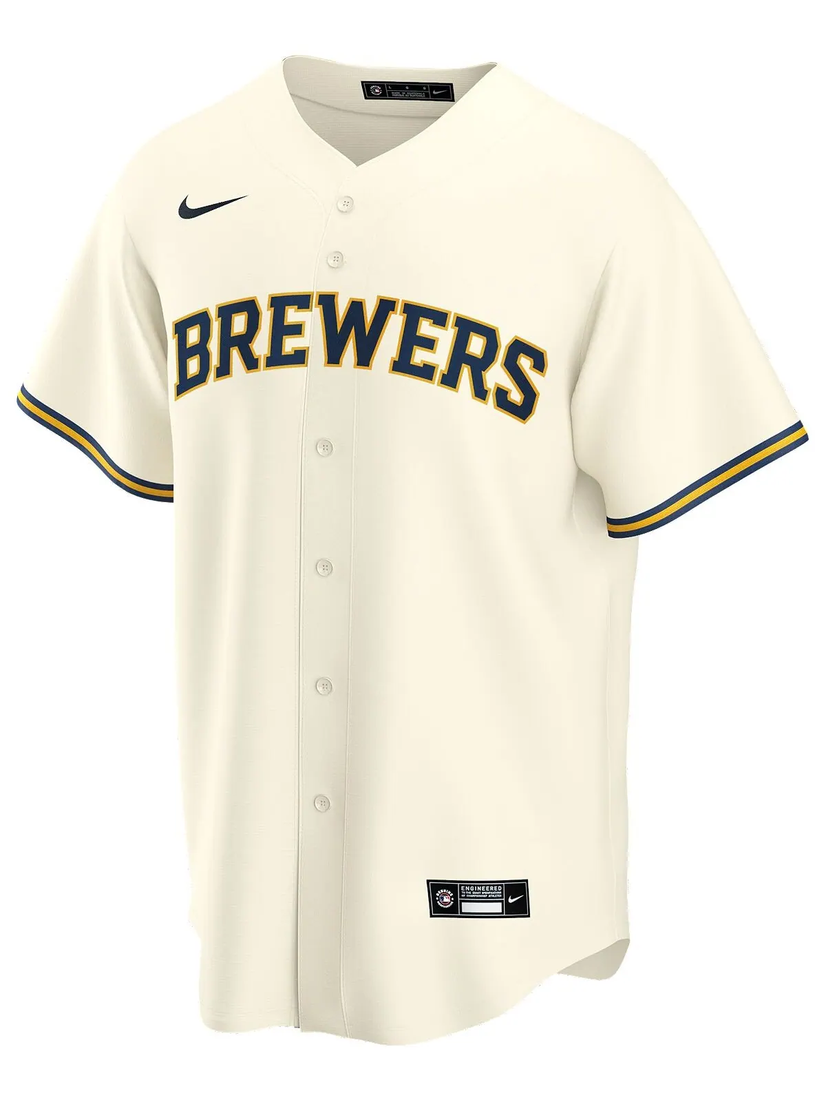 Официальная копия мужского трикотажа christian yelich milwaukee brewers игрока Nike — изображение 2 из 2, белый