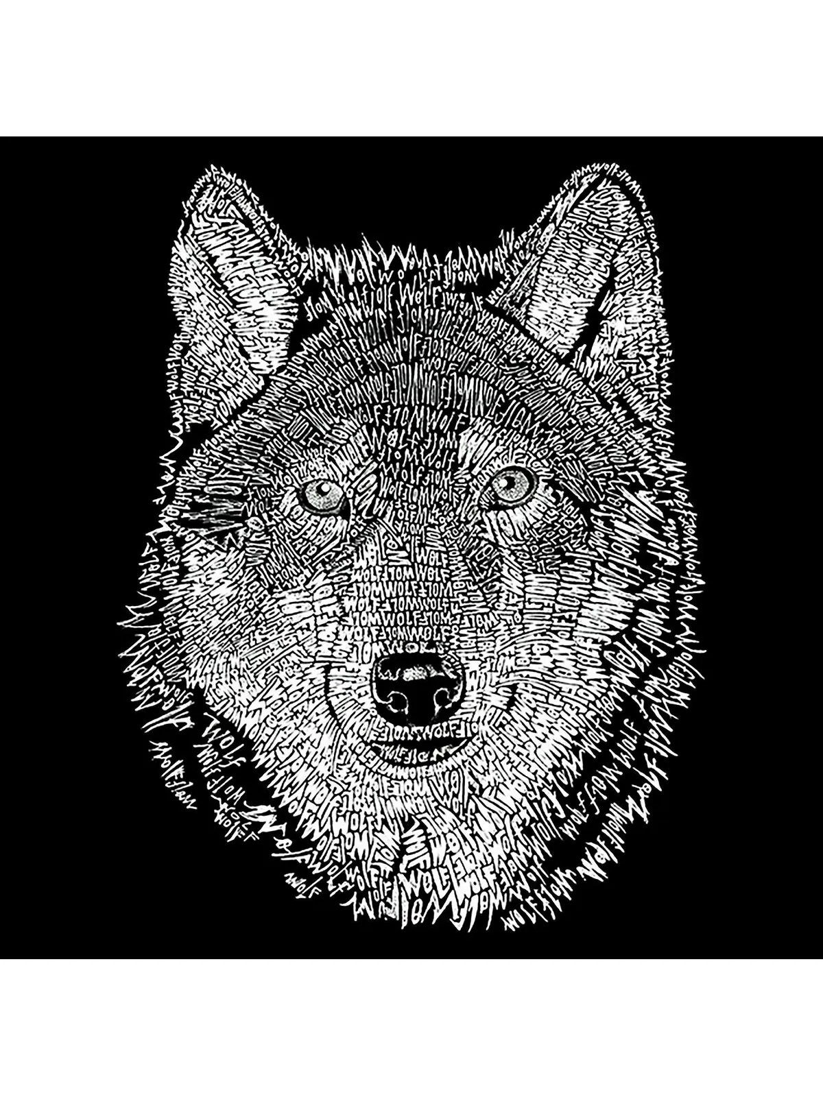 Мужская толстовка с капюшоном wolf art word art LA Pop Art — изображение 2 из 2, серый