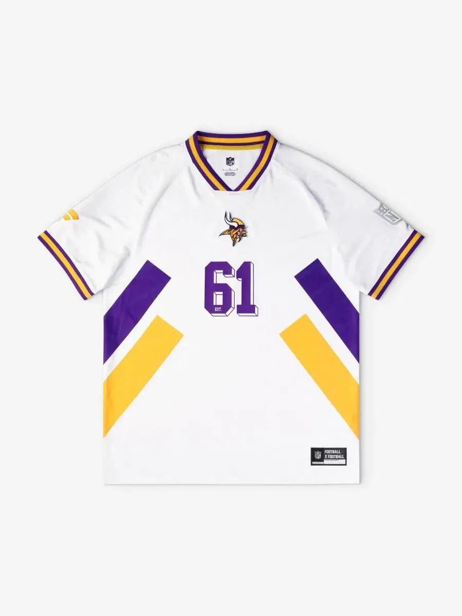 Футболка-джерси с V-образным вырезом Minnesota Vikings Football x Football Fanatics — изображение 1 из 5, белый